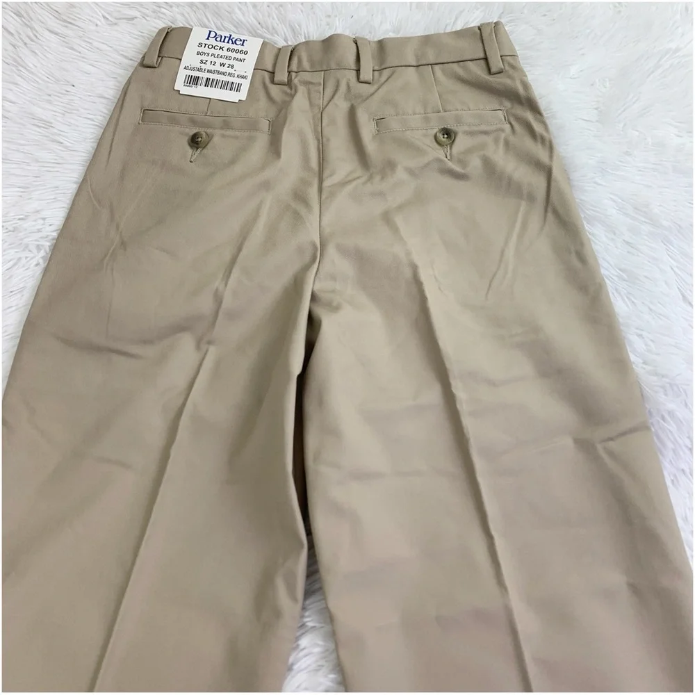 Parker NWT boy's‎ pleated front Khaki Chinos in tan